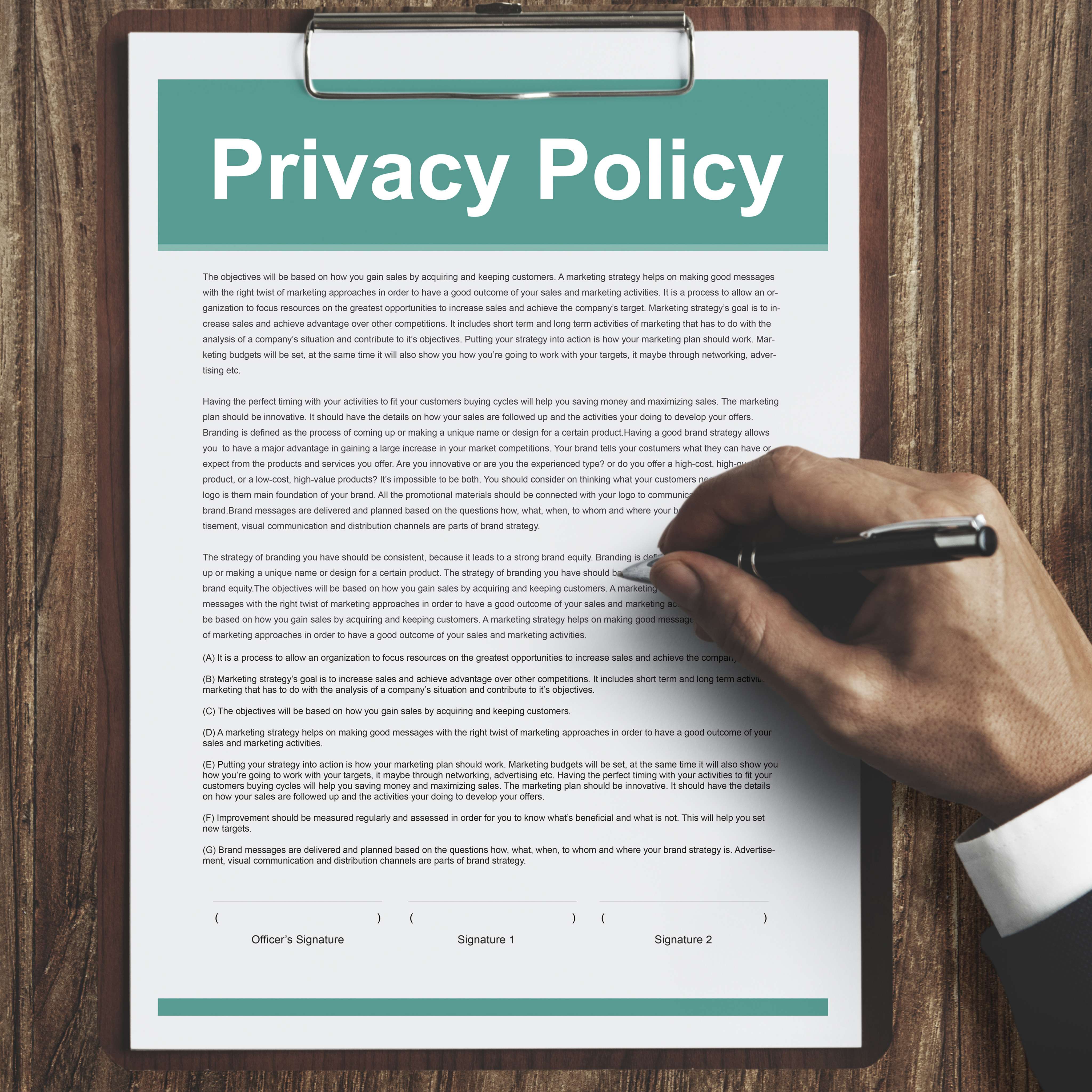 privacy policy
